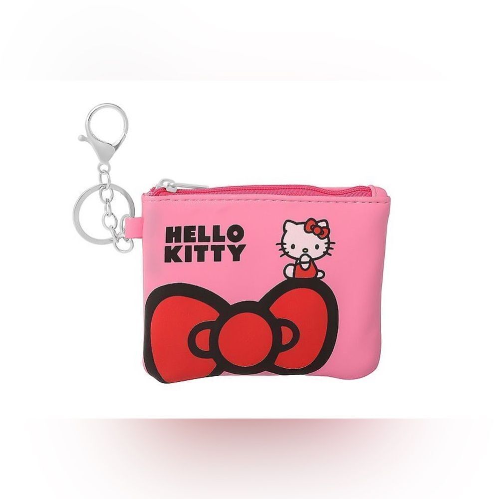 New Sanrio Hello Kitty Mini Zipper Pouch Keychain NWT